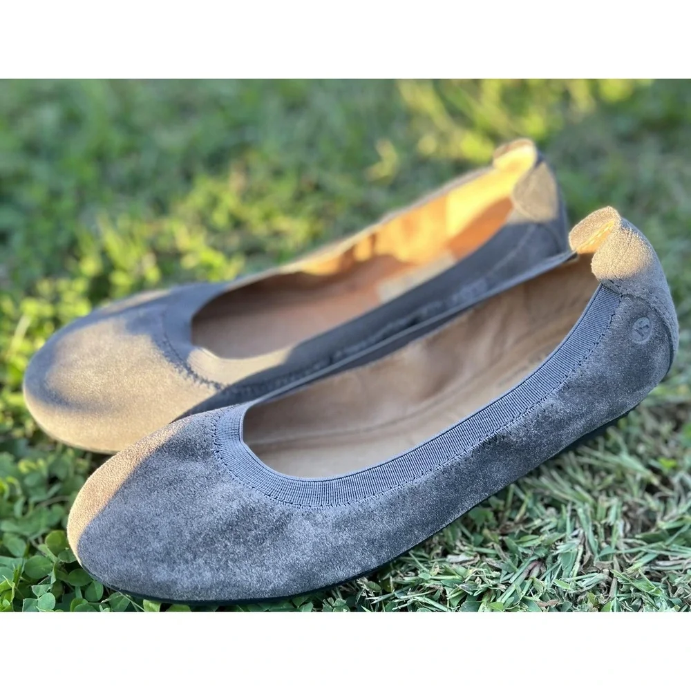Josef Seibel Ballet Flats Womens 38 US 7‎ Gray Suede Comfort Slip On Shoes
